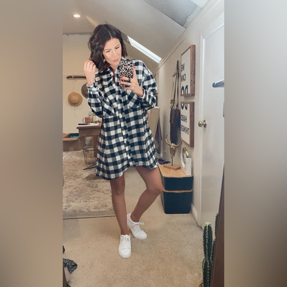 Buffalo plaid tunic